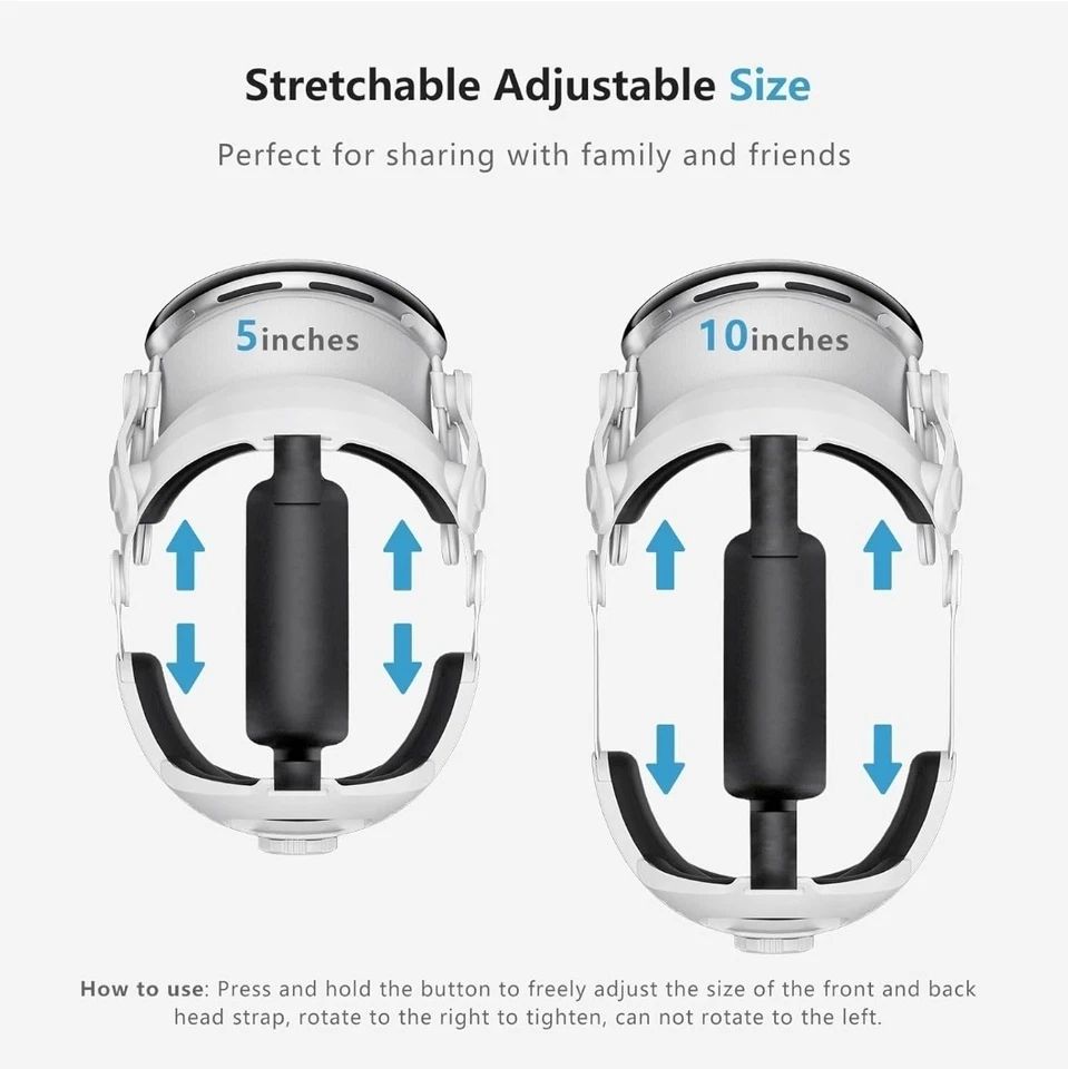 Correa de cabeza cómoda para accesorios Apple Vision Pro, correa Elite ajustable Foto 3 de 4