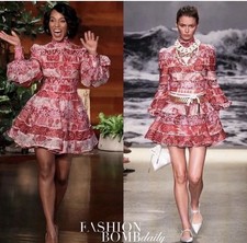 Zimmermann Wavelength Spliced Print Silk Mini Dress Size 0/XS Kerry Washington