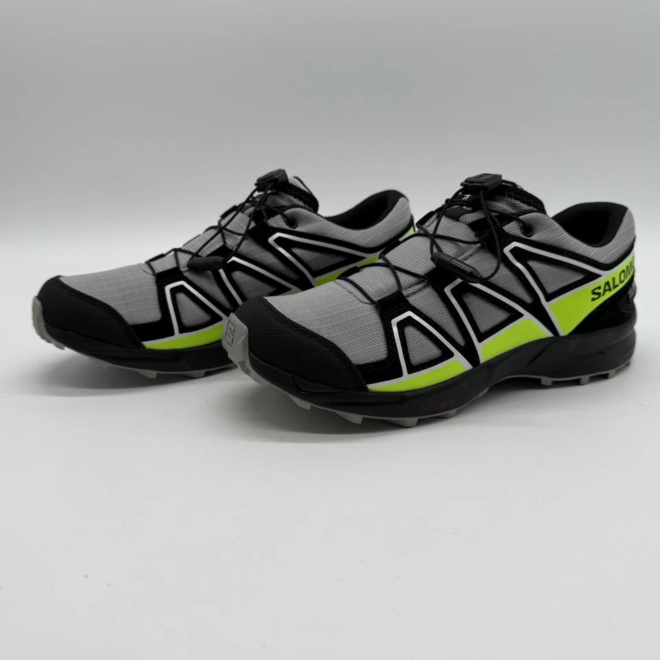 Salomon Adv. Zapatos impermeables secos juveniles talla 3 negro/gris/verde neón ContraGrip Foto 4 de 4