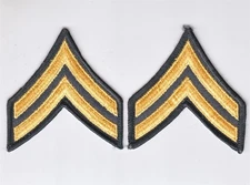 Army Rank Chevron: Corporal - merrowed edge pair
