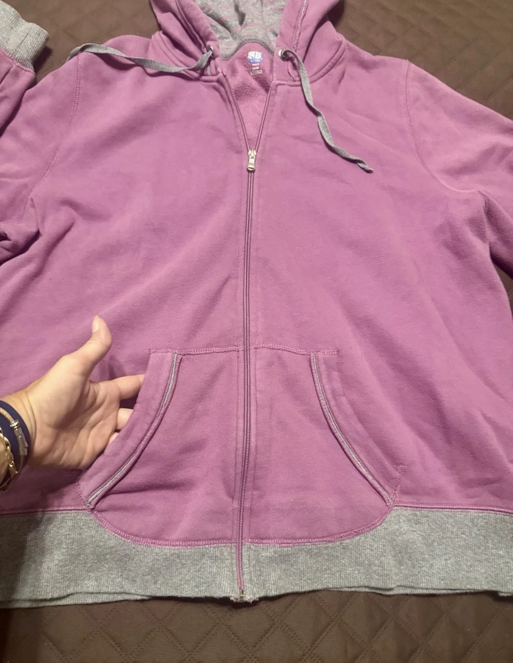 Women’s SB Active Pink & Gray Full-Zip Hoodie - Size 2XL - Image 2 of 4