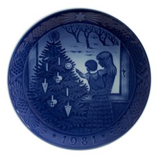 ROYAL COPENHAGEN PIATTO DI NATALE 1981 PORCELLANA COPENAGHEN ORIGINALE PRIMA SCE