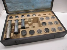 A Boxed Set of Leitz Microscope Optics - Objectives and Eyepieces