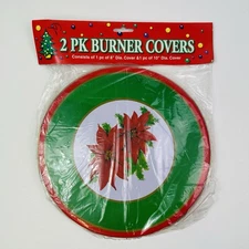 Vintage Ballonoff Stove Burner Covers Set Of 4 Two Sizes USA  Christmas Theme