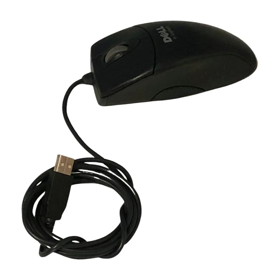 Dell Logitech M-BA47 Ergonomic Wired Scroll Wheel Black Mouse USB - Image 2 of 4