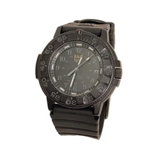 Import duty included  LUMINOX Quartz Watch Analog Rubber Strap Black