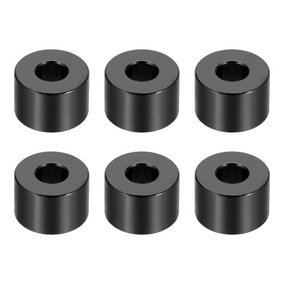 #ad 6Pcs M6 Aluminum Spacers Metal Spacers 6.2mm ID x 15mm OD x 10mm L Black $17.72