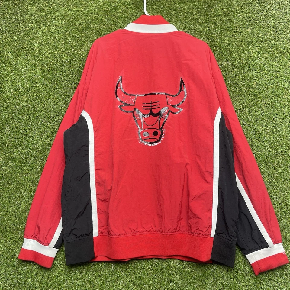 Chicago Bulls Track Jacket Mens 3XL Warm Up Mitchell & Ness Full Zip Basketball - Image 2 of 4
