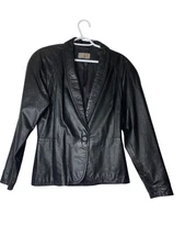 Jacket 100% Leather Liz Claiborne Women’s Size 8. Vintage
