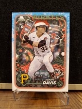 2024 Topps Holiday Rookie Henry Davis Santa Hat parallel Pittsburgh Pirates