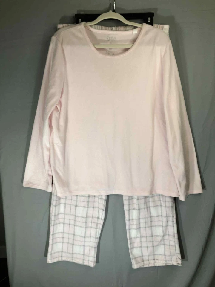 Croft & Barrow Pink Faux Fur Pajama Set sz XL Soft No Harmful Substances *Read* - Image 3 of 4