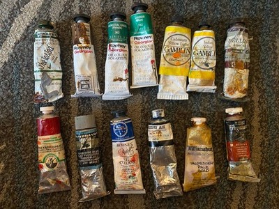 13 Oil Paint Tube RARE PROFESSIONAL Artist, Rembrandt/Rowney/Holbein + -Vintage