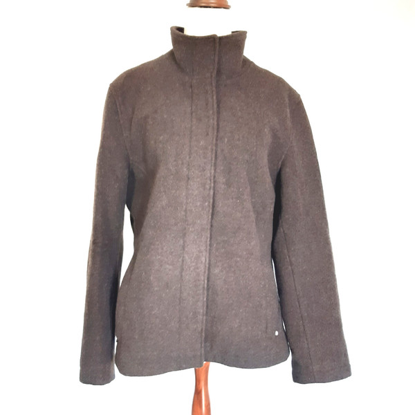 Colorado Womens Wool blend Lined Jacket. Pockets Brown Size L