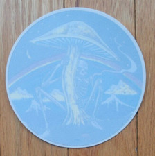 VINTAGE Grateful Dead Car Window Tour Sticker/Decal Smoking Skeleton 1980s