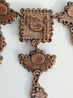 Collier Taratata France - Émail Et Strass, Multicolore, Signé Par Le Créateur