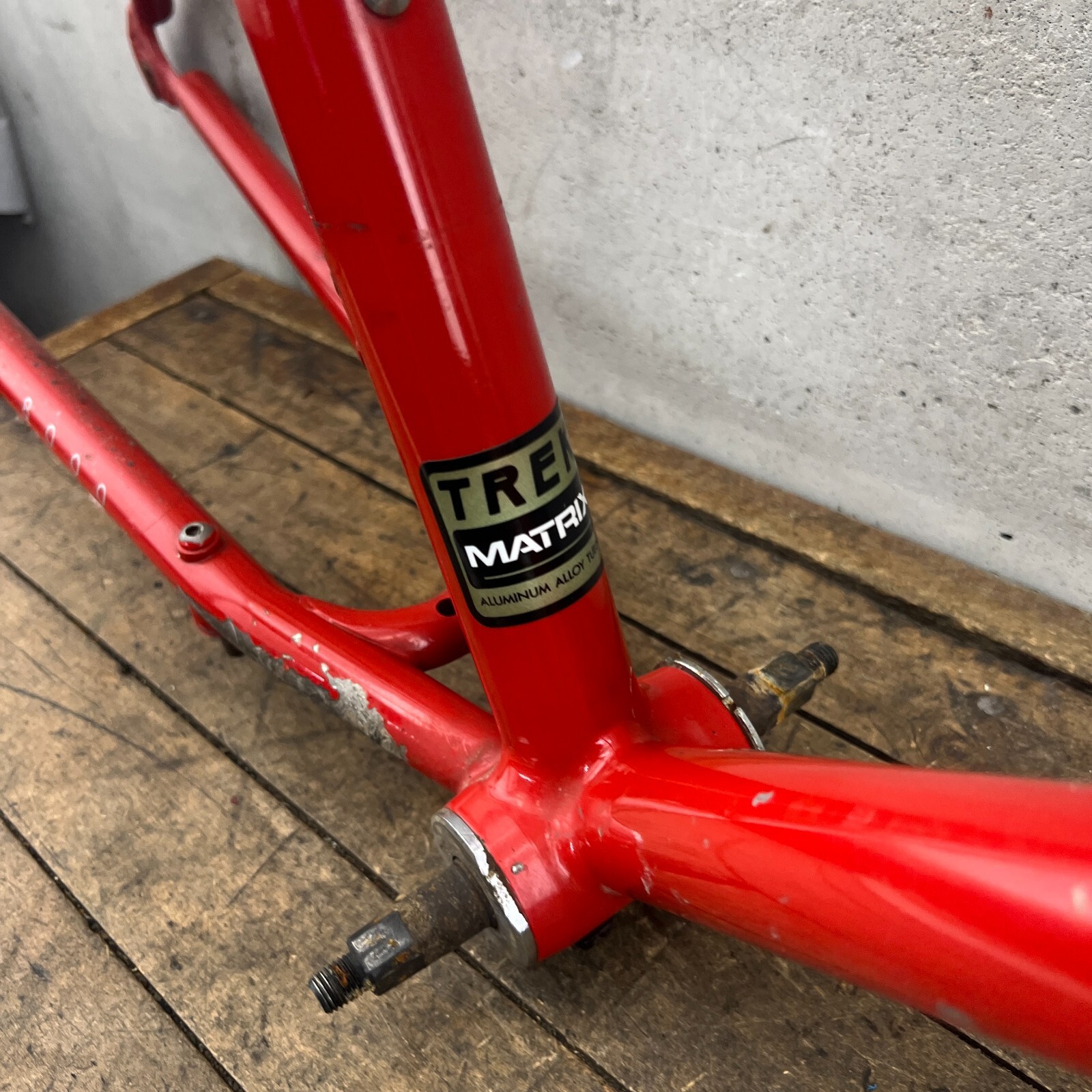 Vintage Trek 8000 Frame 17 5 USA Aluminum Mountain 26 In MTB Alloy Red vintage-trek-8000-frame-17-5-usa-aluminum-mountain-26-in-mtb-alloy-red