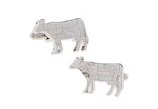 Butcher Cow Steak Cuts Steer Chef Cook Pair Cufflinks in a Presentation Gift ...