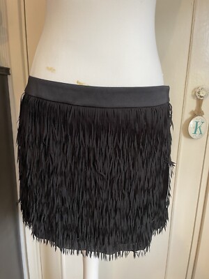 Skirt With Tassels In Black Size US UK