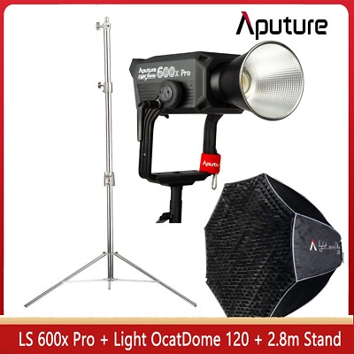 Aputure LS 600X Pro 2700-6500K LED Video Studio Licht +Light OcatDome 120 +Stand