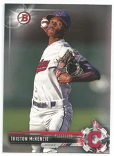 Triston McKenzie Cleveland Indians 2017 Bowman Draft Baseball