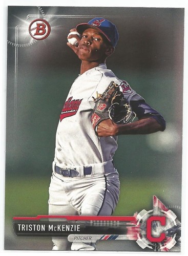 Triston McKenzie Cleveland Indians 2017 Bowman Draft Baseball - Bild 1 von 3