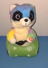Animated Musical Plush Raccoon Driving Car Plays Benny Hill Theme, Yakety Sax