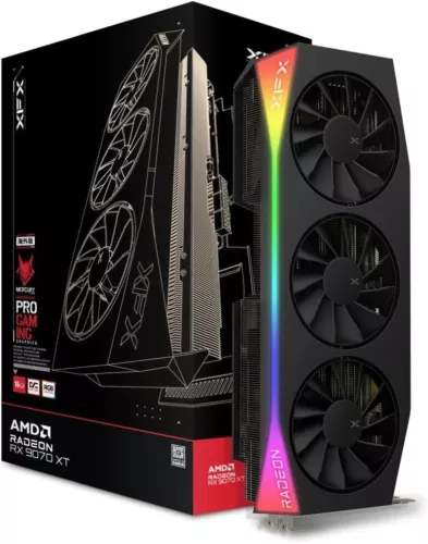 XFX Mercury AMD Radeon RX 9070XT OC Gaming Edition with RGB 16GB RX-97TRGBBBA