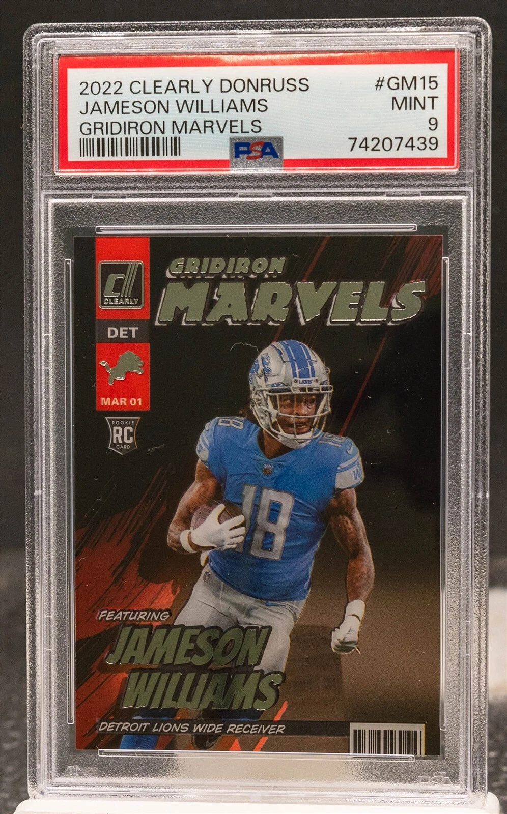 Jameson Williams Panini Clearly Donruss Gridiron Marvels #GM15 Base