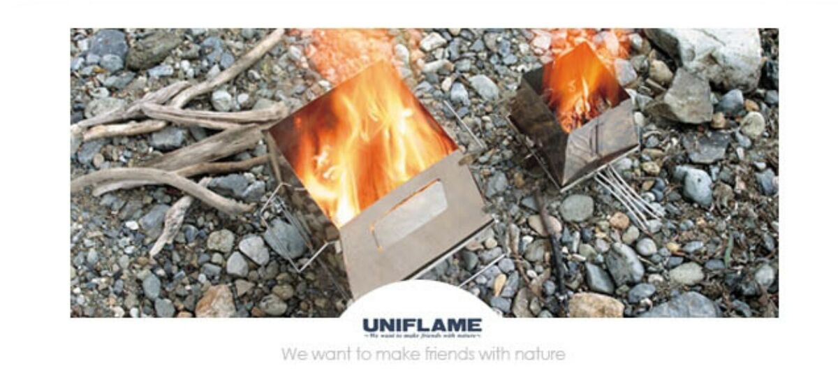 ストーブ/コンロ UNIFLAME - NATURE STOVE LARGE UNIFLAME Camp Two Burner Stove Twin Burner US-1900 Black LTD