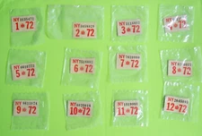 1972 New York Registration Year Sticker You Pick Month Original New In Plastic