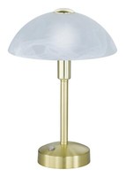 Trio Leuchten Donna Led-Tischlampe Tischleuchte Messing Glas Weiß H 30 Cm