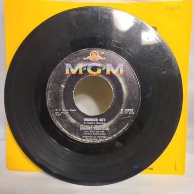 Johnny Tillotson ~ Worried Guy/ Please Don't Go Away ~ MGM45 RPM Record