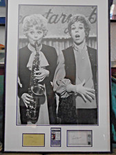 Lucille Ball, Carol Burnett Framed Poster W/Autographs JSA-Beckett Certified!