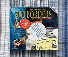 2000 Borders & Backgrounds Deluxe Edition Angel Art PC Software CD Windows 98 XP