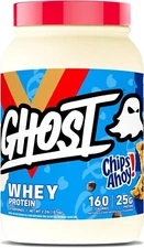 GHOST Whey Protein Powder, Chips Ahoy - 2LB Tub, 25G of Protein - Chocolate Chip