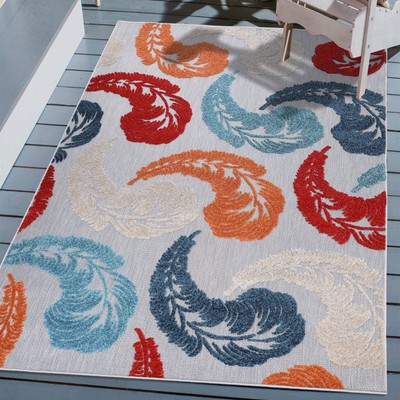 Feather Modern Bohemian Large Indoor Area Rugs Carpet Polypropylene Outdoor Rug