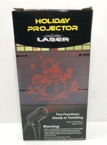 EZ-Illuminations Laser Holiday Projector Snowman Decorating Outdoor Twinkling. - Picture 2 of 2