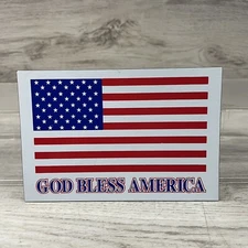 GOD BLESS AMERICA LOT 6x4” Car Truck RV Man Cave Fridge USA Flag Magnet