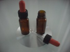 5 x 10 ml Pipettenflasche Braunglasflasche  Glas-Tropfpipette