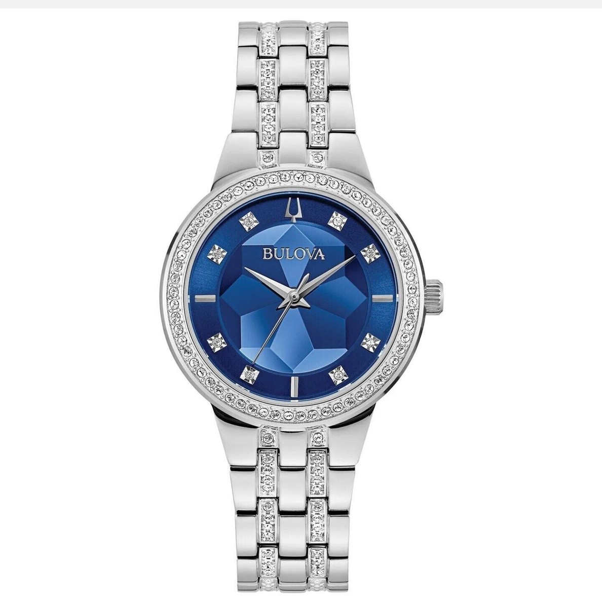 BULOVA 96L276 Phantom Swarovski Crystal Blue Dial 3D  display picture 1