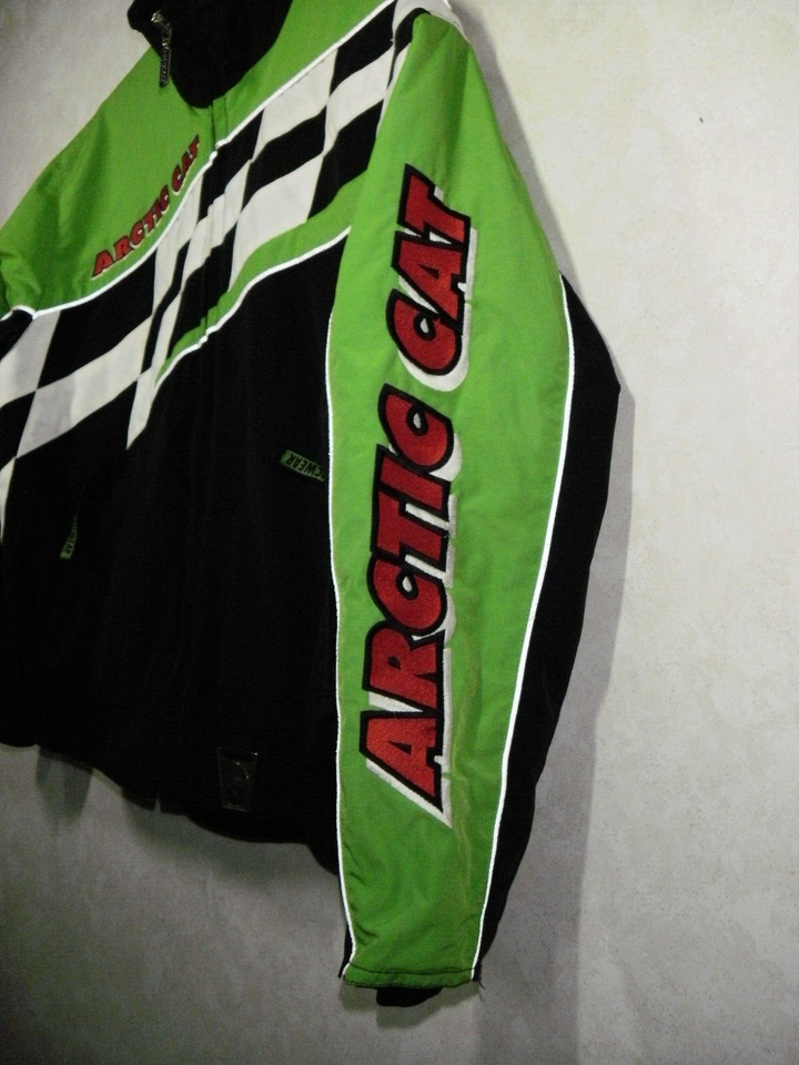Arctic Cat Arctic Wear Snowmobile Jacket Women M Black Green Full Zip