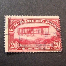 US Stamp Scott#  Q8 Airplane Carrying Mail Parcel Post 1913   L146