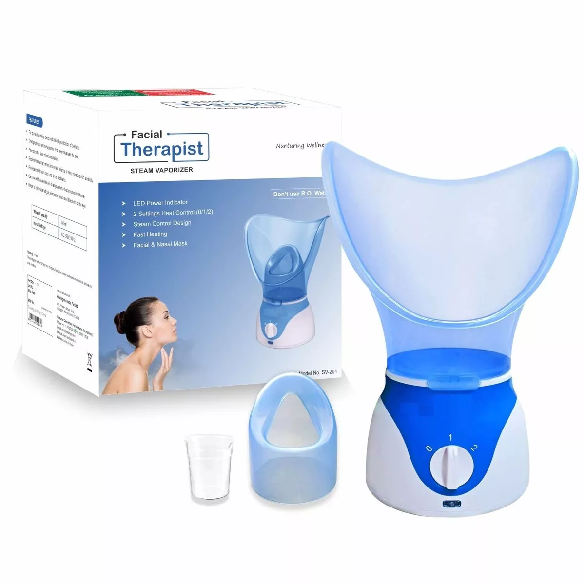 Steamer for Cold and Cough, Electric Water Vaporizer Machine for Home Facial