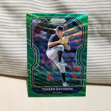 Tucker Davidson 2021 Prizm Baseball Green Wave Prizms Rookie Card #52 Braves 