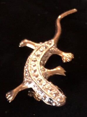 Vintage Gecko Lizard Brooch/Pin