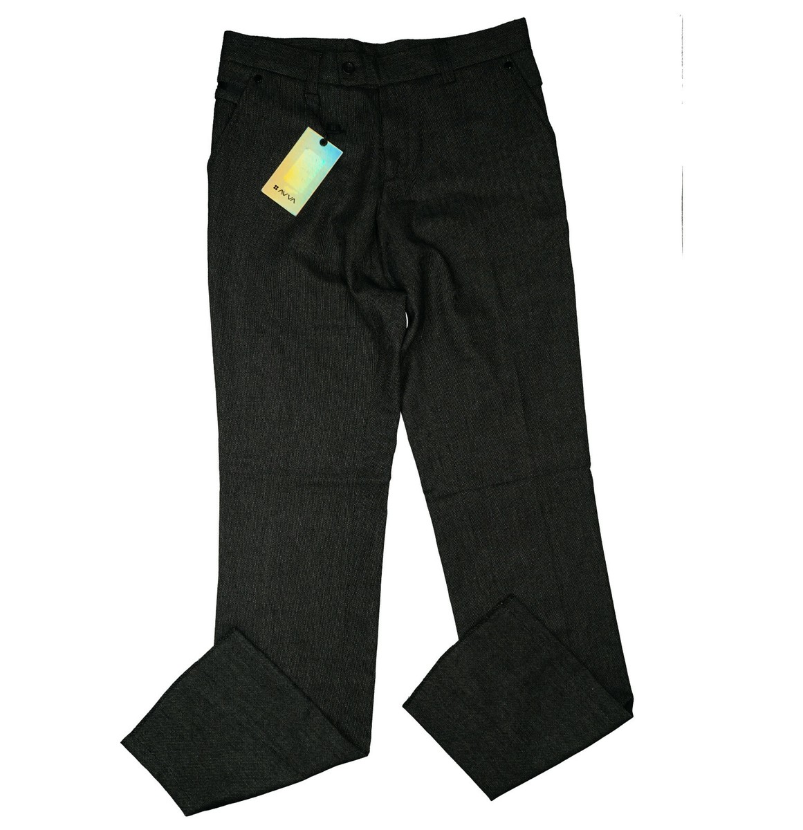 AVVA Men's Chino Business Pants Slim Fit W33 L32 L34 Gray Black