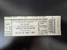 The Killers FULL UNUSED Ticket Stub Orpheum Theatre Boston 2006