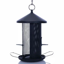 Cottage Garden 12" Matte Black Heavy Duty Mesh Metal 3 Lb. Nut, Seed Bird Feeder