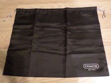 COACH MEDIUM DRAWSTRING DUST BAG FOR HANDBAG PURSE SHOE 19" x 15" BROWN NEW