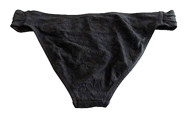 Parte inferior de bikini Jessica Simpson talla L negra texturizada Foto 2 de 4